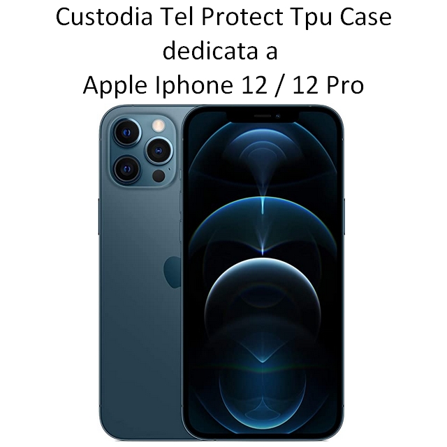 TEL PROTECT CUSTODIA TPU SILICONE LIQUID AIR COVER CASE PER APPLE IPHONE 12 - 12 PRO BLACK
